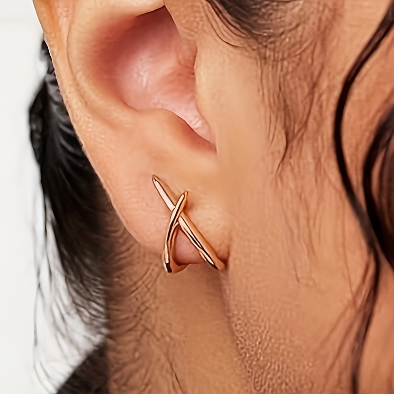 2pcs Women's Intertwined Earrings Set, Elegant Design